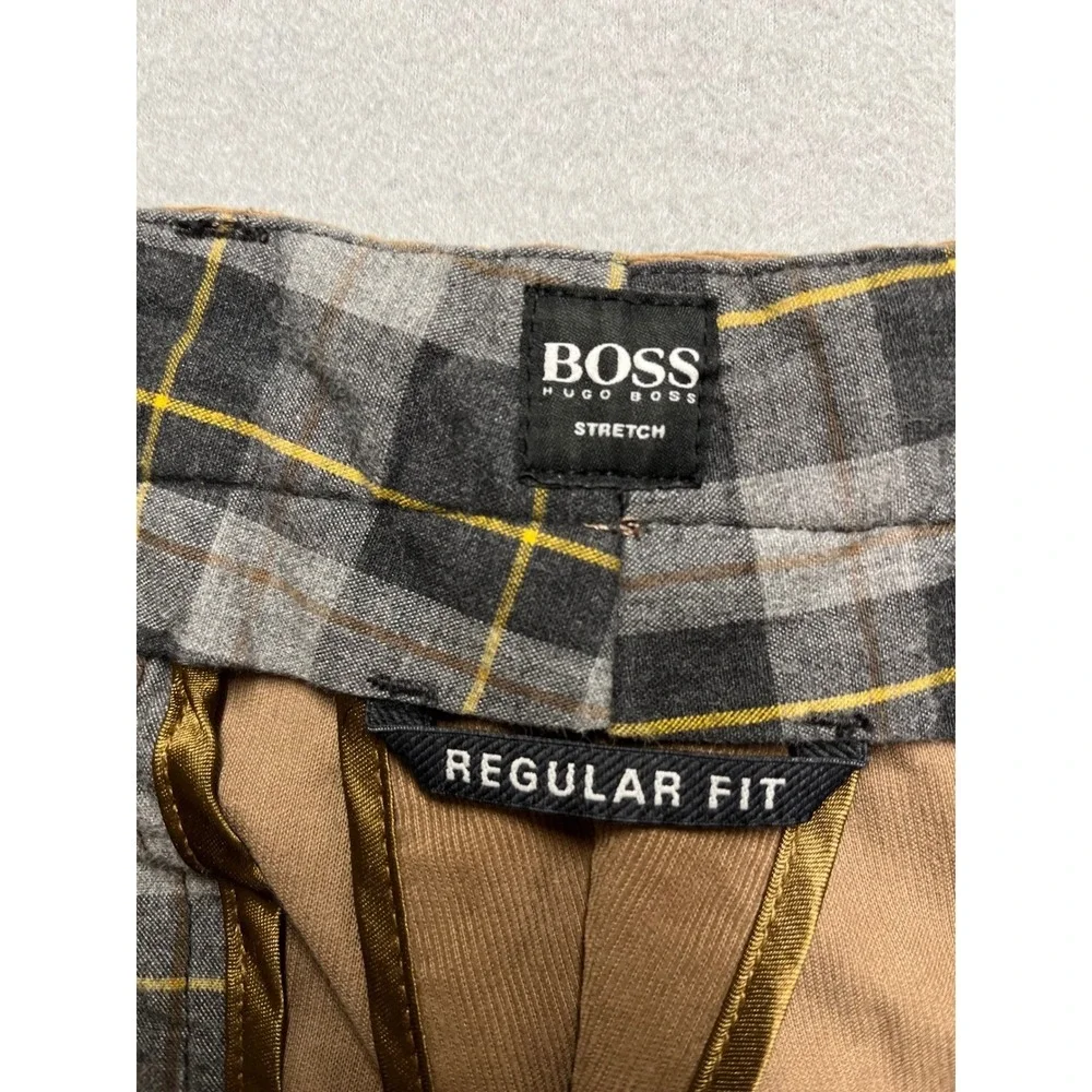 Hugo‎ Boss Crigan1-W-US Mens Camel Brown Stretch Corduroy Regular Fit Pants 36R